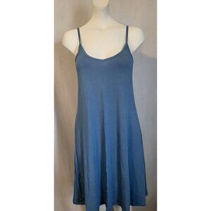Lock & Love Sundress Size Medium, Solid Blue, Spaghetti Strap, Midi, Comfy, NWT